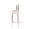 Masa de toaleta cu taburet pentru copii Silvi, MDF, alb, H.104 cm, BNBK000066-UN