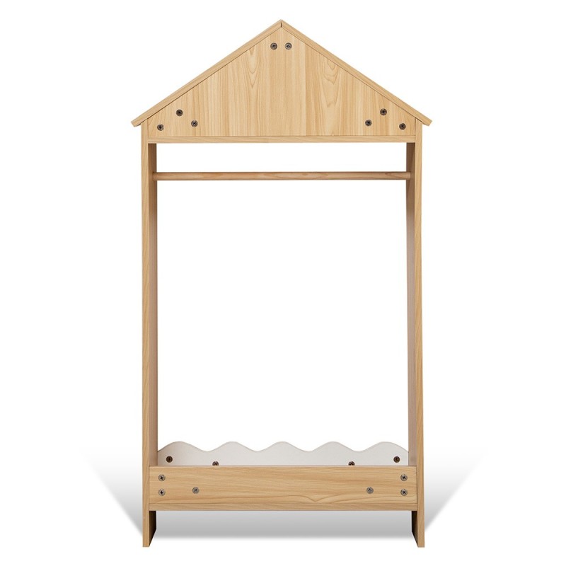 Dulap pentru copii Cloudy, MDF, natural/alb, H.116 cm, BNBK000068-WH