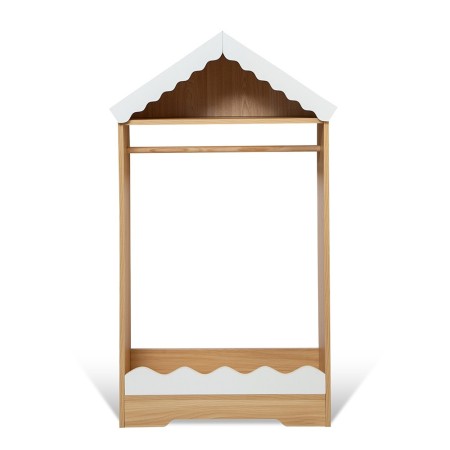 Dulap pentru copii Cloudy, MDF, natural/alb, H.116 cm, BNBK000068-WH