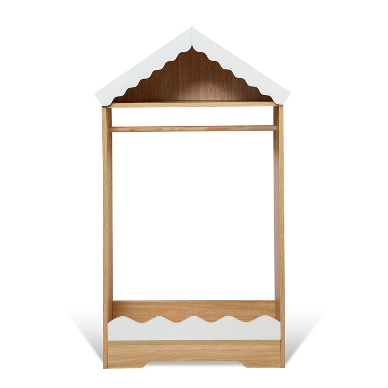Dulap pentru copii Cloudy, MDF, natural/alb, H.116 cm, BNBK000068-WH