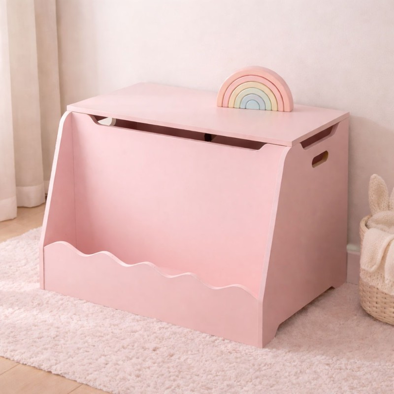 Cutie de jucarii Cloudy, MDF, roz, L.59 cm, BNBK000069-PK