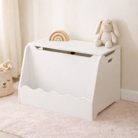 Cutie de jucarii Cloudy, MDF, alb, L.59 cm, BNBK000069-WH