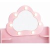 Masuta de toaleta iluminata cu taburet Cloudy Rosa, MDF, roz, H.110 cm, BNBK000073-PK