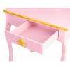 Masuta de toaleta iluminata cu taburet Cloudy Rosa, MDF, roz, H.110 cm, BNBK000073-PK