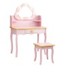 Masuta de toaleta iluminata cu taburet Cloudy Rosa, MDF, roz, H.110 cm, BNBK000073-PK