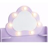 Masuta de toaleta iluminata cu taburet Cloudy Rosa, MDF, violet, H.110 cm, BNBK000073-PP