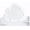 Masuta de toaleta iluminata cu taburet Cloudy Rosa, MDF, alba, H.110 cm, BNBK000073-WH