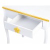 Masuta de toaleta iluminata cu taburet Cloudy Rosa, MDF, alba, H.110 cm, BNBK000073-WH
