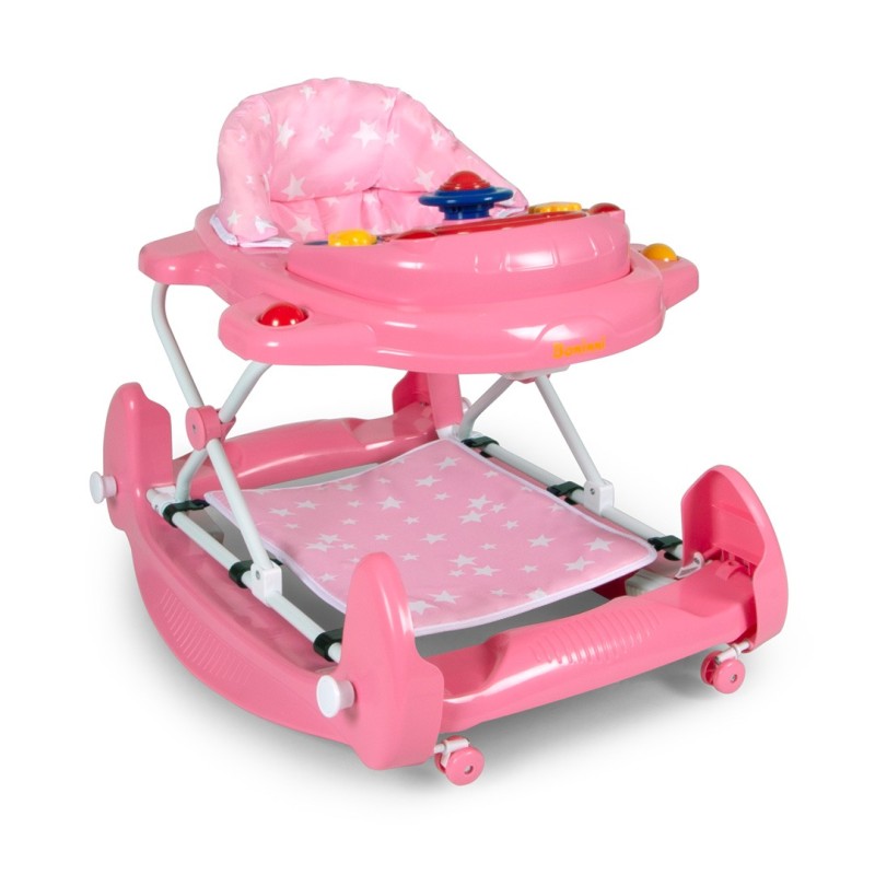 Premergator bebelusi Banini Classic, metal, plastic, roz, H.53 cm, BNBW002-PK