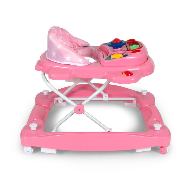 Premergator bebelusi Banini Classic, metal, plastic, roz, H.53 cm, BNBW002-PK