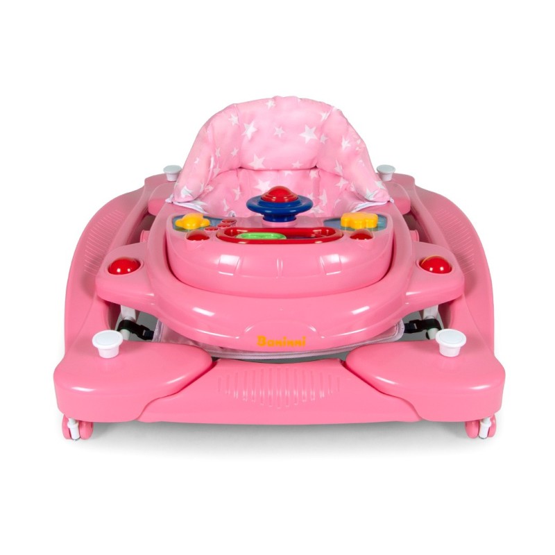 Premergator bebelusi Banini Classic, metal, plastic, roz, H.53 cm, BNBW002-PK