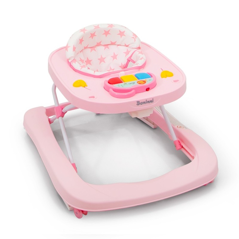 Premergator 2 in 1 pentru bebelusi Totti, plastic, roz, H.70 cm, BNBW011-PK