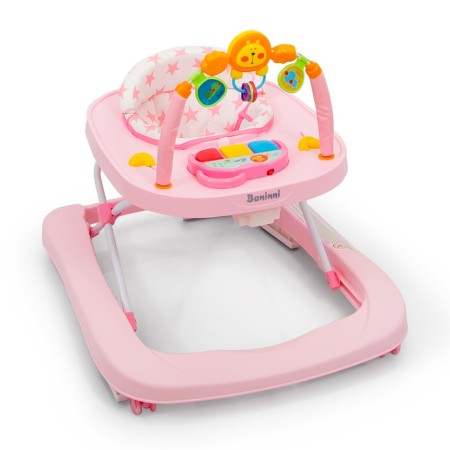 Premergator 2 in 1 pentru bebelusi Totti, plastic, roz, H.70 cm, BNBW011-PK
