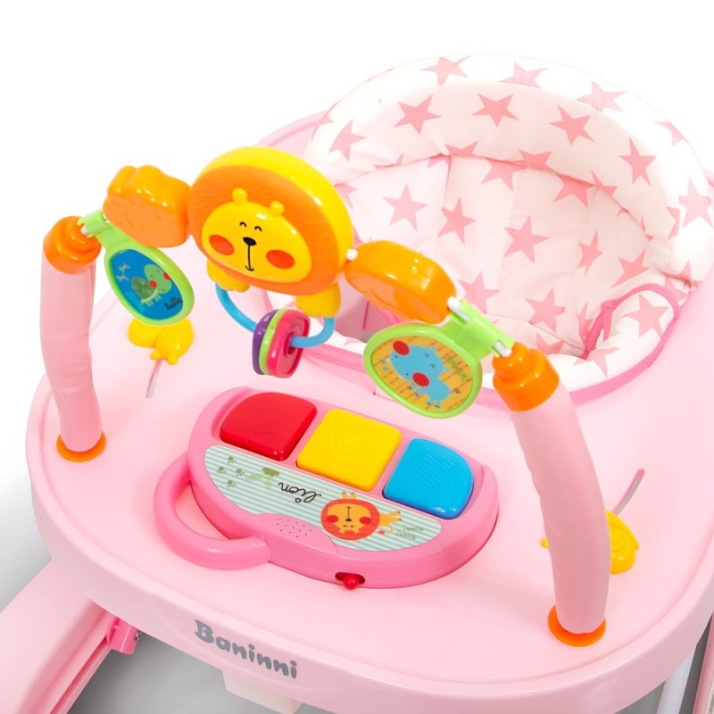Premergator 2 in 1 pentru bebelusi Totti, plastic, roz, H.70 cm, BNBW011-PK