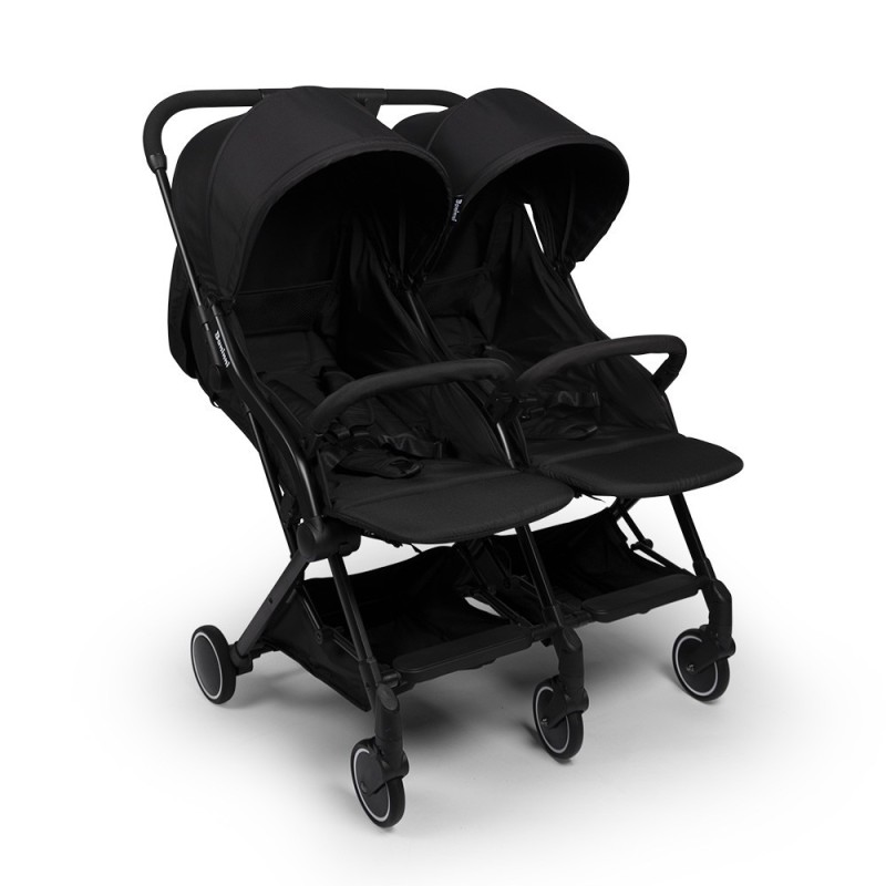 Carucior Duo Adige, metal, plastic, poliester, negru, L.86 cm, BNST033-BK