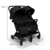 Carucior Duo Adige, metal, plastic, poliester, negru, L.86 cm, BNST033-BK