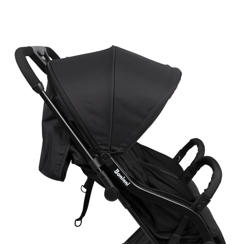 Carucior Duo Adige, metal, plastic, poliester, negru, L.86 cm, BNST033-BK