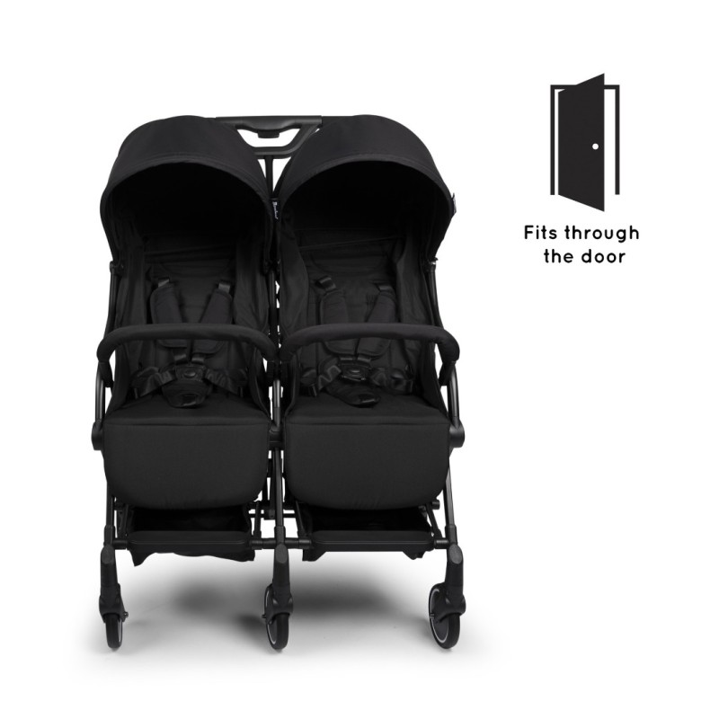 Carucior Duo Adige, metal, plastic, poliester, negru, L.86 cm, BNST033-BK