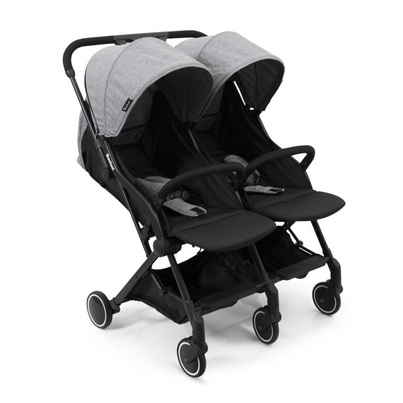 Carucior Duo Adige, metal, plastic, poliester, gri, L.86 cm, BNST033-GY