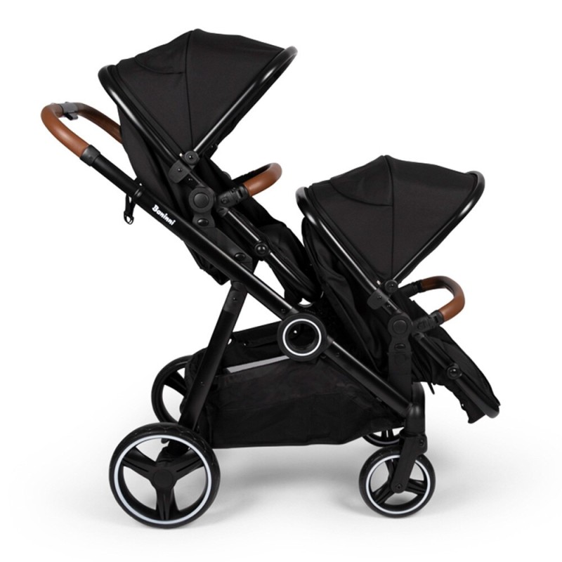 Carucior Duo Luiz, metal, plastic, poliester, negru, L.108 cm, BNST034-BK