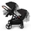 Carucior Duo Luiz, metal, plastic, poliester, negru, L.108 cm, BNST034-BK
