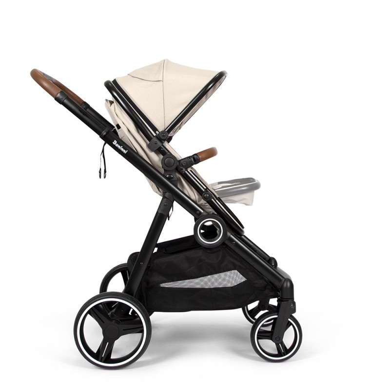 Carucior Duo Luiz, metal, plastic, poliester, bej, L.108 cm, BNST034-SD