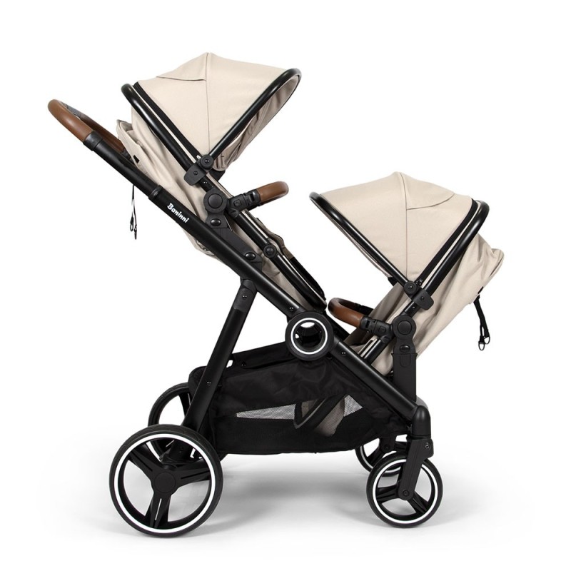 Carucior Duo Luiz, metal, plastic, poliester, bej, L.108 cm, BNST034-SD