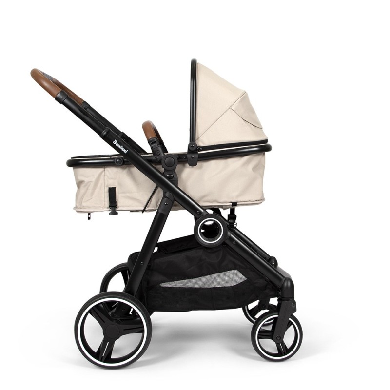 Carucior Duo Luiz, metal, plastic, poliester, bej, L.108 cm, BNST034-SD