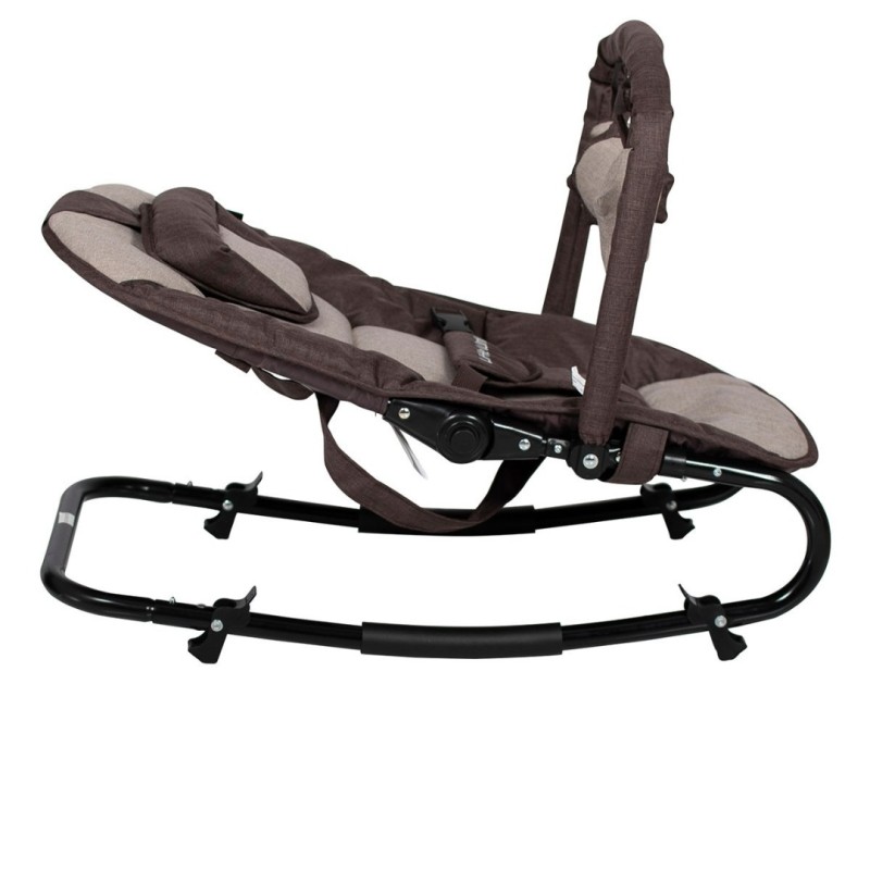 Balansoar pentru bebelusi Starwing, metal, plastic, poliester, bej/maro, H.55 cm, LWBO002-BGBR