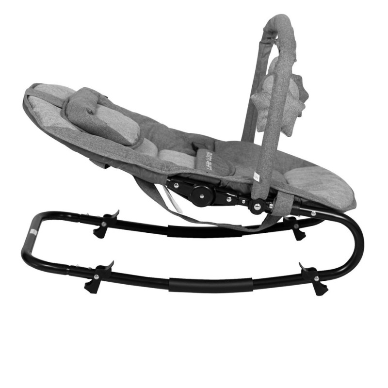 Balansoar pentru bebelusi Starwing, metal, plastic, poliester, gri, H.55 cm, LWBO002-DGY