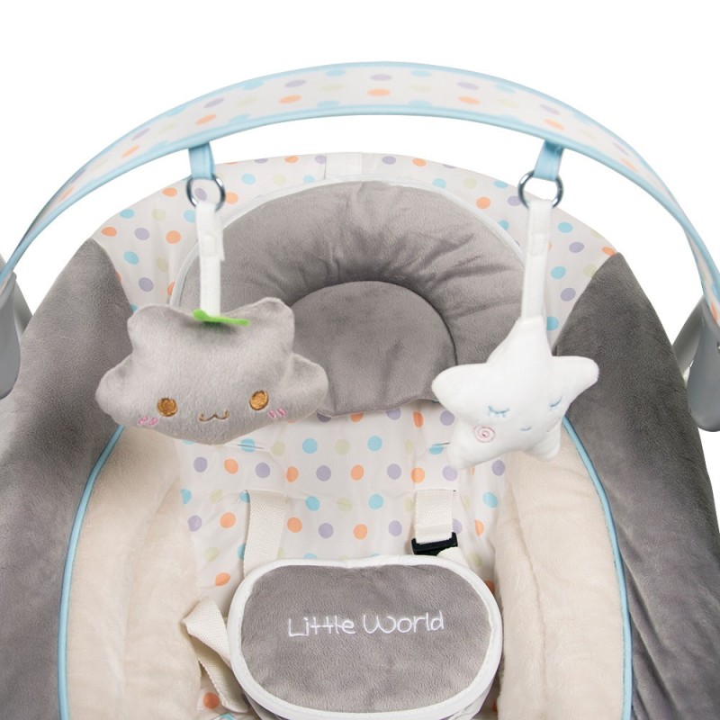 Balansoar pentru bebelusi Dreamday, plastic, gri, H.65 cm, LWBS001-DTS