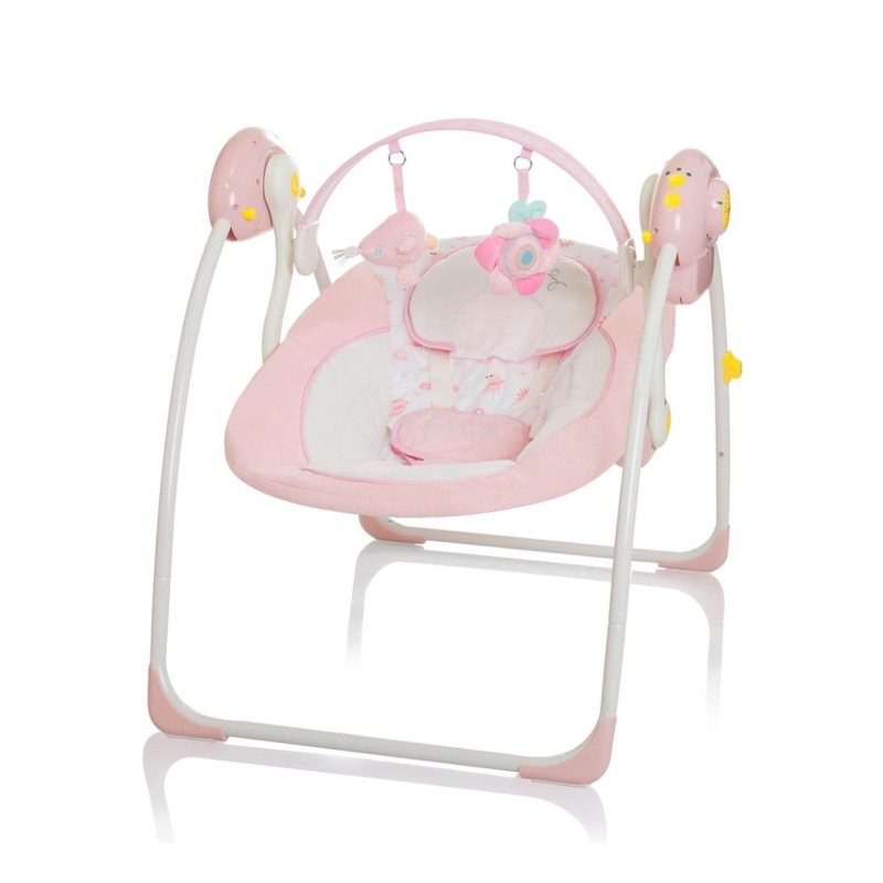 Balansoar pentru bebelusi Dreamday, plastic, roz, H.65 cm, LWBS001-PK