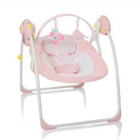 Balansoar pentru bebelusi Dreamday, plastic, roz, H.65 cm, LWBS001-PK