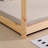 Pat pentru copii Larrisa, lemn, natural, 90 X 180 cm, MIBK000001-WOOD