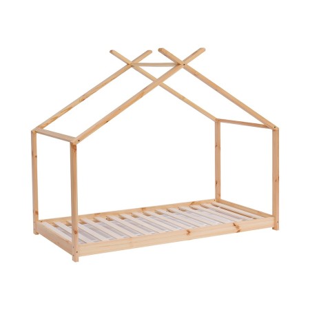 Pat pentru copii Larrisa, lemn, natural, 90 X 180 cm, MIBK000001-WOOD