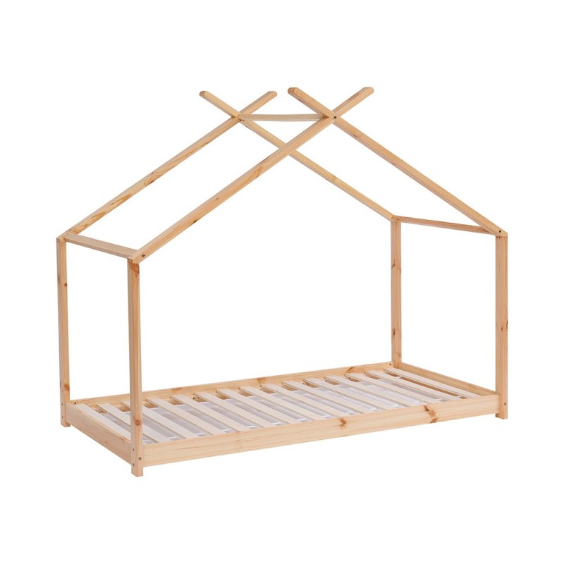 Pat pentru copii Larrisa, lemn, natural, 90 X 180 cm, MIBK000001-WOOD