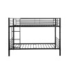 Pat supraetajat pentru copii Florina, metal, negru, 90 X 200 cm, MIBK000003-BK