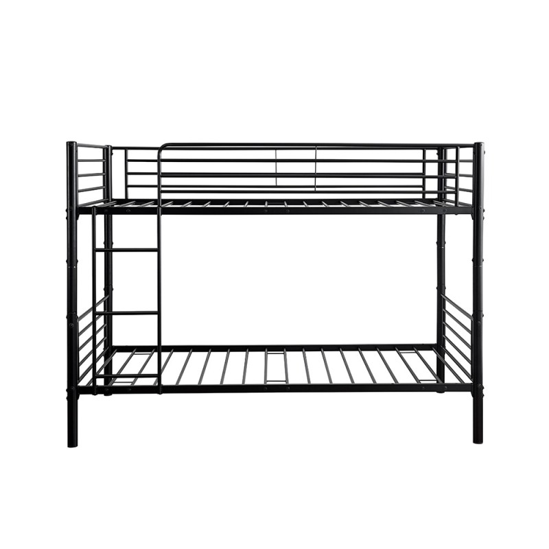 Pat supraetajat pentru copii Florina, metal, negru, 90 X 200 cm, MIBK000003-BK