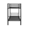 Pat supraetajat pentru copii Florina, metal, negru, 90 X 200 cm, MIBK000003-BK