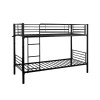 Pat supraetajat pentru copii Florina, metal, negru, 90 X 200 cm, MIBK000003-BK