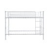 Pat supraetajat pentru copii Florina, metal, alb, 90 X 200 cm, MIBK000003-WH