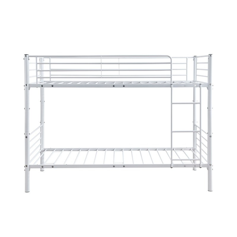 Pat supraetajat pentru copii Florina, metal, alb, 90 X 200 cm, MIBK000003-WH