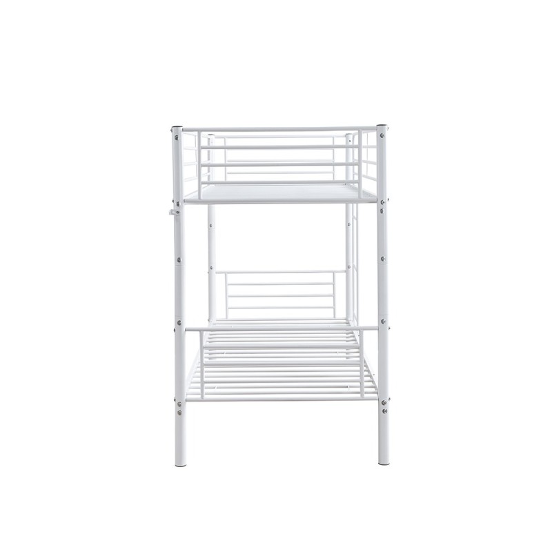 Pat supraetajat pentru copii Florina, metal, alb, 90 X 200 cm, MIBK000003-WH