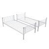Pat supraetajat pentru copii Florina, metal, alb, 90 X 200 cm, MIBK000003-WH