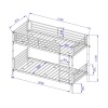 Pat supraetajat pentru copii Florina, metal, alb, 90 X 200 cm, MIBK000003-WH