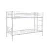 Pat supraetajat pentru copii Florina, metal, alb, 90 X 200 cm, MIBK000003-WH