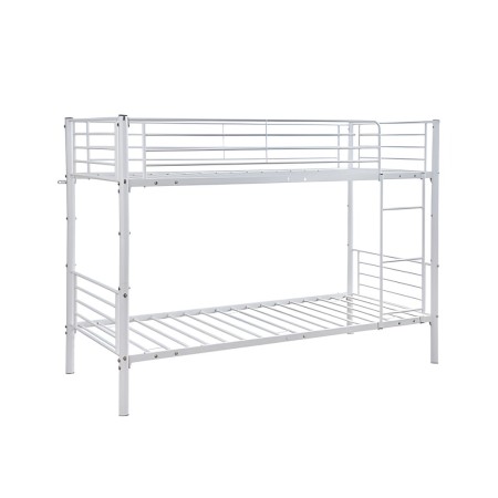 Pat supraetajat pentru copii Florina, metal, alb, 90 X 200 cm, MIBK000003-WH