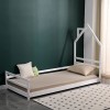 Pat pentru copii Kallithea, lemn, alb, 90 X 200 cm, MIBK000005-WH