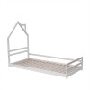 Pat pentru copii Kallithea, lemn, alb, 90 X 200 cm, MIBK000005-WH