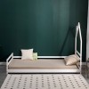 Pat pentru copii Kallithea, lemn, alb, 90 X 200 cm, MIBK000005-WH